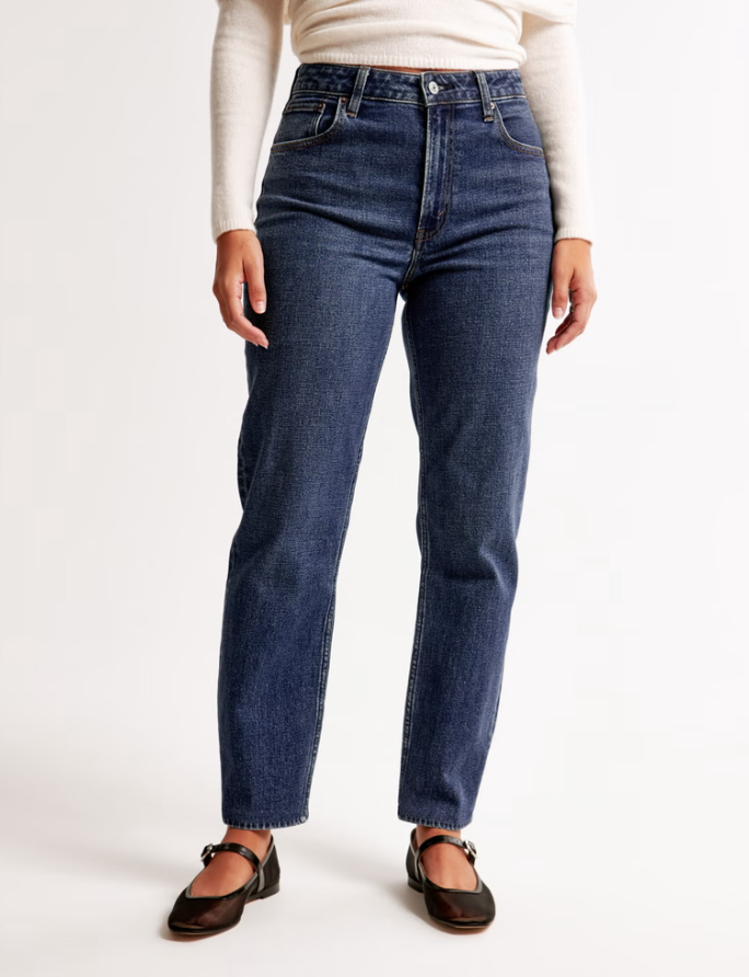 Simple pear high waist jeans main image 0